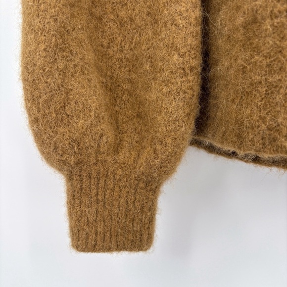 EVERLANE | The SuperFuzz Alpaca Merino Wool Crew Neck Sweater in Dijon | Sz S - Picture 7 of 11